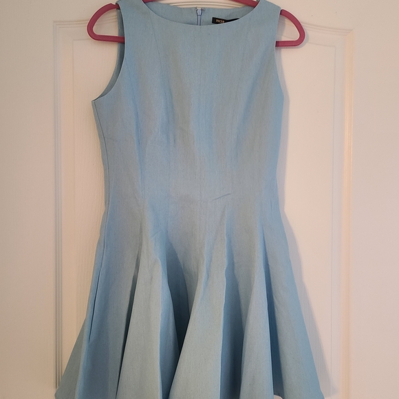 Maje Light Blue Mini Dress - Picture 3 of 4